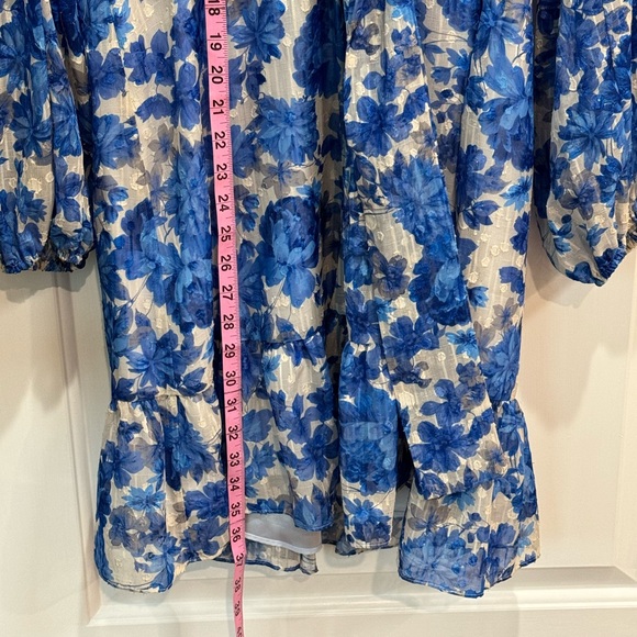 Alex Marie Coble Blue Floral Tiered Spring Dress - Picture 6 of 8